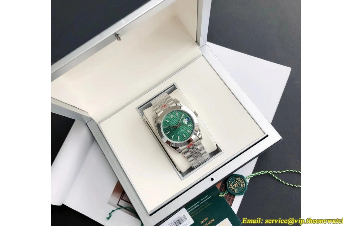41mm Dial Textured SS Jub GDF SS 126300 MY8215 Datejust Green 0516